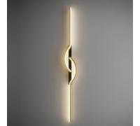 Modern Wall Sconce, Long Strip Led Light Fixtures, 23.6-59.1 Inch Wave Design Indoor Lamp for Living Room Bedroom Porch Hallway Bathroom Vanity