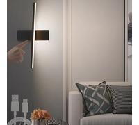 Modern Wall Sconces, Indoor Wall Lighting with Swivel Lamp Head Flexible Reading Wall Sconce Rechargeable Wall Light with USB Port Eye Protecting Wall Lamp for bedroom corridors study room stairw
