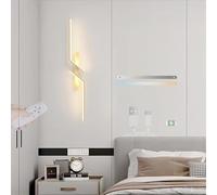 Modern Wall Sconces, LED Modern Wall Lamp Dimmable with Remote Control Wall Sconces USB Rechargeable Battery Powered Wall Lights Indoor Aluminum Linear Wall Lighting for Living Room Office Bedroom Dec