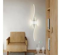 Modern Wall Sconces, , LED Wall Lamp Modern Indoor Wave Bar Wall Sconces USB Rechargeable Battery Powered Wall Lights Long Strip Acrylic Iron Wall Lighting for Living Room Bedside Bedroom (Gold Warm L