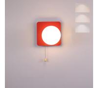 Modern Wall Sconces, LED Wall Light with Pull Cord Switch Wall Sconce Dimmings 2700K/4500K/6500K Wall Lamp 3 color Modes Wall Lighting with Glass Globe Lampshade Modern Indoor for Living Room Hal