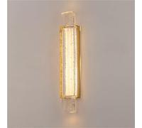 Modern Wall Sconces Wall Lights Gold Crystal Warm Light LED Wall Lamps Hardwired with Crystal Bubble Glass Indoor for Bathroom Bedroom Hallway(63cm)