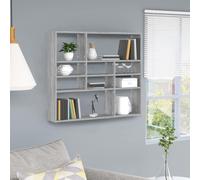 Vidaxl Wall Shelf Grey Sonoma 90X16X78 Cm Engineered Wood