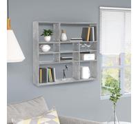 Vidaxl Wall Shelf Concrete Grey 90X16X78 Cm Engineered Wood
