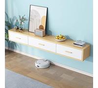 Modern WallMounted Floating TV Cabinet 140CM Rubber Wood Media Unit Stylish SpaceSaving TV Bench for Living Room Sleek Home Entertainment Center Contemporary Design