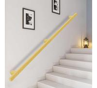 Modern WallMounted Handrail 150cm Antislip Wrought Iron Railing for Indoor/Outdoor Stairs Square Tube Design Available in 100cm 200cm 300cm 500cm Gold Finish