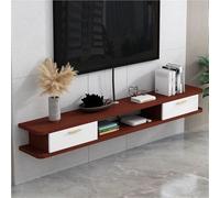 Modern WallMounted Mobile TV Stand with Cable Management SystemStylish Brown Entertainment Center & Shelf for Living Room 47.2" x 8.7" x 7.9"