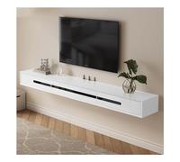 Modern WallMounted TV Cabinet 160cm Suspended Entertainment Unit Stylish White & Black Media Console SpaceSaving Storage for Small Apartments