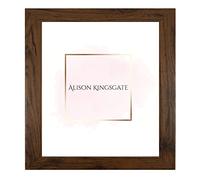 Modern Walnut 8x8 Inch Picture Frames - In Multiple Colours & Sizes With Perspex Front & Wall Hanging Hooks - Poster Frames 8x8 Frames (8" x 8" (20.3 x 20.3cm), Walnut)