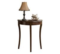 Modern Walnut DemiLune Console Table Entryway Furniture for Hall and Corridor Stylish Storage Solution for Living Room Petite Design for SpaceSaving