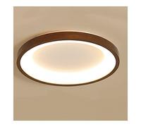 Modern Walnut LED Ceiling LightRound Wooden Fixture for Kitchen Hallway Bathroom Staircase Veranda Laundry Corridor OfficeStylish & Versatile Home Lighting