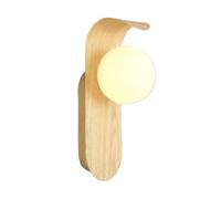 Modern Walnut Texture Bedside Wall Light Mid Century Indoor Hallway Wall Sconce Retro Industrial Farmhouse Wall Mounted Lamp Fixture for Living Room Bedroom(Walnut Wood Grain)/Original Wood Grain