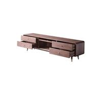Modern Walnut TV Stand 200x40x50cm Solid Wood Entertainment Center Japanese Style Storage Table Minimalist Living Room Furniture Simple Fur TV Stands for Home