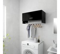 vidaXL Wardrobe Black 70x32.5x35 cm Engineered Wood