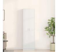 vidaXL Wardrobe with Shelf White 55 x 25 x 189 cm Engineered wood, Modern Bedroom Wardrobe, Rectangular Unit, Ample Storage for Clothing, Contemporary Organizer