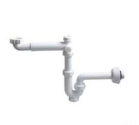 Modern Washbasin Drain Pipe, G1-1/4 Wall Mounted U-Bend with Anti-Smell Water Seal, Adjustable Telescopic PP Sewer Pipe