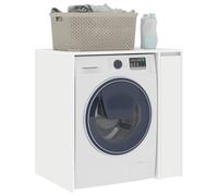 Modern Washing Machine Cabinet with Door, Bathroom Laundry Room Cupboard Unit