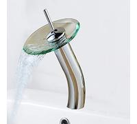 Modern Waterfall Faucet for Bathroom Sink, Sl asin Mixer Tap, Kitchen Sink Mixer with Stylish Water Spout, Easy Installation, Contemporary Design