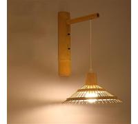 Modern Weaving Bamboo Art Wall Lamp LED Retro Creative Study Bedroom Living Room Restaurant Cafe Teahouse Corridor Personality Wall Light (Style 26)