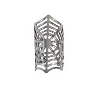 Modern Web Ear Cuff Halloween Jewellery Non-Penetrating Clip Earrings for Fashionable Women and Party Accessories Clip On Spider Earrings Made of Metal, one size, As described