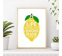 Modern When Life Gives You Lemons Make Lemonades Canvas Painting Prints Poster Wall Art Pictures Home Kitchen Decor 20x25cm Frameless