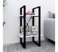 Modern White 2-Tier Bookshelf 40x30x70 cm Sturdy Plywood Wall Shelf Versatile Industrial Style Bookcase for Living Room Durable Storage Solution Contemporary Design