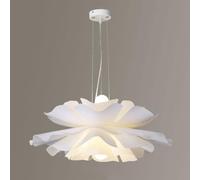 Modern White Acrylic Pendant Light E27 Adjustable Height Minimalist Fixture Decorative Hanging Lamp for Kitchen Island Bar and Interior Spaces