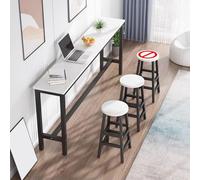 Modern White Bar Height Dining Table Set with Chairs - Space-Saving Kitchen and Bedroom Furniture for Small Spaces (100x40x100cm)