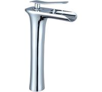 Modern White Bathroom Faucet Waterfall Faucets Single Hole Cold and Tap Basin Faucet Mixer Taps 6008 (Color : White and Chrome, Size : G9/16) Beauty Comes