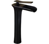 Modern White Bathroom Faucet Waterfall Faucets Single Hole Cold and Tap Basin Faucet Mixer Taps 6008 (Color : White and Chrome, Size : G9/16)