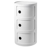 Modern White Bedside Table ABS Nightstand with Drawers Slim Nordic End Table for Small Spaces Floor Standing Bedroom Furniture Stylish Nightstand (32x32x40 cm)