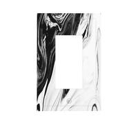 Modern White Black Marble Ink Abstract Art 1 Gang Rocker/decorator Outlet Light Switch Wall Plate Cover Faceplate Decorative Switchplate Decorator Outlet Cover