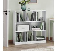 Modern White Bookcase with Versatile Storage