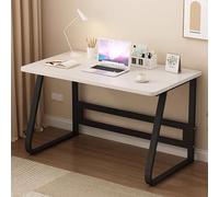 Modern White Computer Desk for Home Office & Study - Easy Assembly Writing Table, 24x20in Farmhouse Style, Ideal for Work & Gaming - Student & Home Use