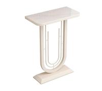 Modern White Console Table with Stone Panel Easy Assembly Entryway Table for Hallway and Living Room 80x30x75cmStylish Furniture for Home Décor