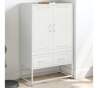 Modern White Credenza with Ders and Doors 68x39x111.5 cm Slish Entryway Sto Cabinet Cold Rolled Steel Living Room nizer High Quali Fur