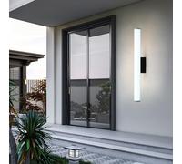 Modern White Cylinder Wall Lamp - IP65 Waterproof LED Sconce for Outdoor Use - Stylish Lighting Fixture for Yard, Garage, Balcony, Hallway, Villa - 55CM Acrylic Design