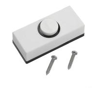 Modern White Door Bell Chime Bell Push Button, Sturdy Plastic, Hard Wired