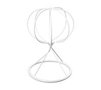 Modern White Hat Display Rack - Decorative Iron Stand for Hats and Wigs 22Cm Showcase Storage Solution for Retail and Home Use