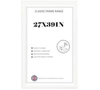 Modern White HD Front Poster Frames 27x39 inches Picture/Photo Frames Vertical or Horizontal Shatter-Proof Perspex Front Easy To Hang for Home, Office, Gallery