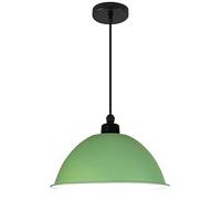 Modern White Horn Shape Pendant Light - Retro Minimalist Ceiling Lamp for Dining Room, Bathroom, Bar & Hallway - Multi-Color Hanging Fixture, 1-Pack (Green 16.1in)