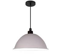 Modern White Horn Shape Pendant Light - Retro Minimalist Ceiling Lamp for Dining Room, Bathroom, Bar & Hallway - Multi-Color Hanging Fixture, 1-Pack (Gray 16.1in)