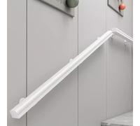 Modern White Indoor Wooden Stair il 3ft-20ft Adjustable Grab Bar Kit Wall-Mounted Support for Safety in Homes Lofts & Corridors - Ideal for Kids & Families
