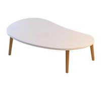 Modern White Oval Coffee Table - Stylish Small Center Table for Living Room & Home Office, 15.7"x23.6"x16.5", Easy Assembly, Perfect for Small Spaces, Minimalist Design