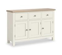 Modern White Painted 3 Door Large Sideboard - 120cm