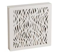 Modern White Radiator Cover with Hollow Flower Design, Heater Covers Tool-Free Installation, Heat-Safe Multi-Functional Storage Cabinet for Floor Heating Manifold(80x90x20cm/32x36x8in)
