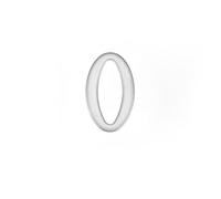 Modern White Stainless Steels Door Plaque Digits 0-9 with Backing Adhesive, 5 * 3cm House sign Numbers for Outside Address Plate, Apartment Exterior Hotel Home Room Yard street Mailbox Label Screw(0)