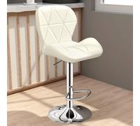 Modern White Swivel Bar Stools - Comfortable Counter Height Chairs with Back & Footrest - Stylish Kitchen & Dining Barstools for Home Decor & Entertaining