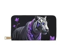 Modern White Tiger-A Print Wallet Women, Leather Bifold Multi Card Wallet, Long Purse Women's Wallets