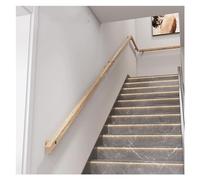 Modern White Wall-Mount Wooden Stair Railing - Non-Slip Grab Bar for Kids & Elderly - Complete Indoor Kit, 7.5ft/230cm - Safe Loft & Basement Solution